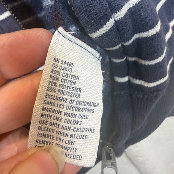 Amercian Eagle Outfitters Full Zip Hoodie Womens Size Medium Striped Vintage Fit - Picture 4 of 8